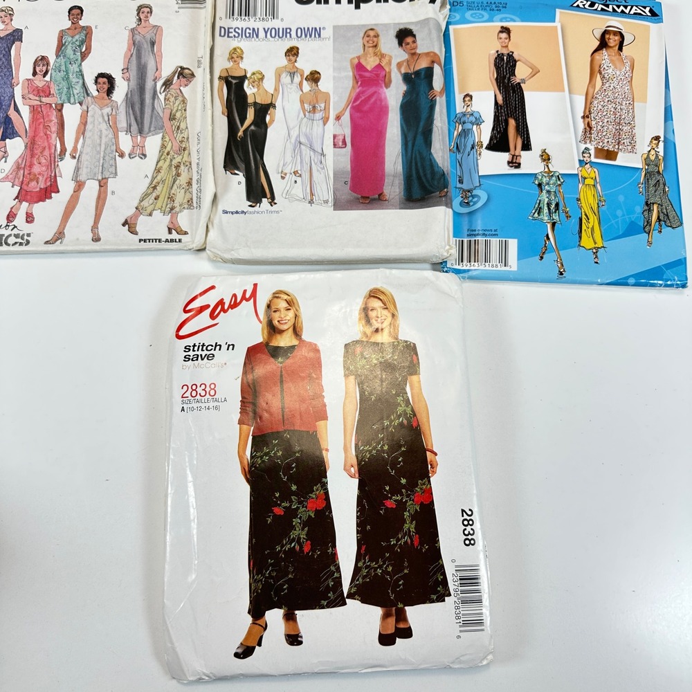 VTG Lot of 14 Sewing Patterns McCalls Simplicity New Look Dress Bridal Maxi 90s - Picture 5 of 9